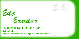 ede bruder business card